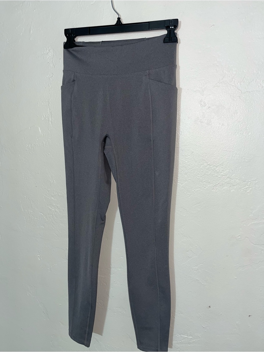 Ministry of Supply Leggings No Front Seam Gray High-Waist Side Pocket Leggings